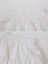 #Lace Tiered Mini Skirt (2color)