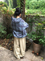 [unisex] シルフィード オーバーフィット チェック ウィンドブレーカージャケット
