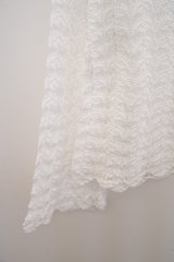 Wave Lace Pattern Knit (White)