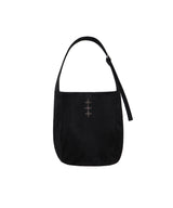 Suede Stud Shoulder Bag (Black)