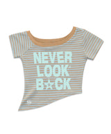 NLB ストライプワンショルダー半袖Tシャツ