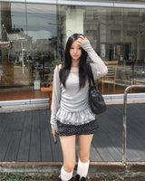 Ribbon dot cancan shorts