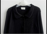 Ronnie Punching Collar Snap Punching Knit Cardigan