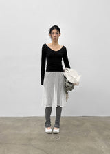 [MADE] Rutic V-neck Long-sleeved T-shirt