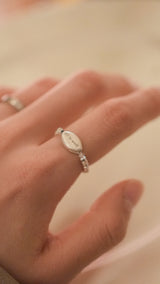 All is well, silver ring with Topaz_November Birthstone