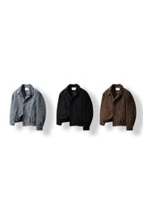 low cropped suede jacket (3colors)