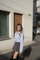 Oops Mid Rise Mini Skirt - Grey