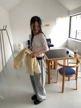 BOAT NECK MID SLEEVE TEE (4C)