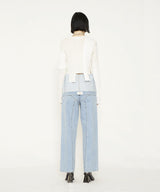 COVERALLS WIDE DENIM PANTS