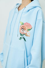  CEC GRAPHIC LOGO ZIP-UP HOODIE(SKY BLUE/기모)