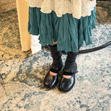 Wave Crinkled Gored Skirt (blue green)