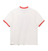 ハートグラフィックリンガーTシャツ（赤