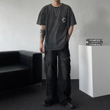 レインオーバルレタリングショートスリーブTシャツ (2 colors/36805)