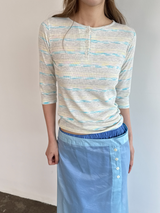 pattern henly neck T