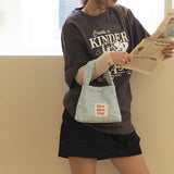 denim tote mini-icing blue