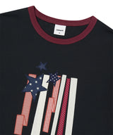 FLAG APPLIQUE RINGER TEE