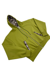 maru check zip-up