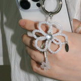 【MADE】フラワーキーリング (white)