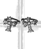 Cross Cubic Ear cuffs 2PCS