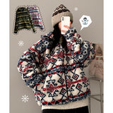 Beju Wang Boxy Wool Hoodie Zip-Up