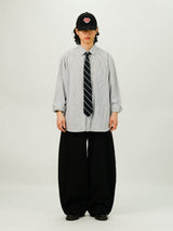 ST Basic Oxford Overfit Stripe Shirts
