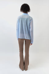 シアーメッシュシャツ / ライトブルー
