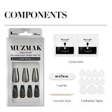 MUZMAK Reusable Glam Design Nail Tip Horoscope(Ballerina)