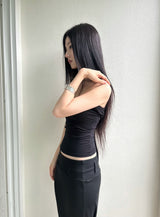 Pleated Layer Top (BK)