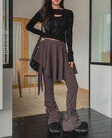 Rani wrap shirring skirt leggings set