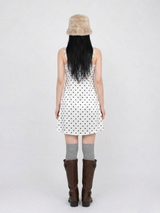 BOLD POLKA DOT LACE-NECK SLIP DRESS (2COLORS!)