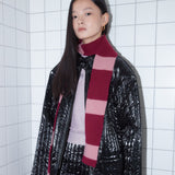 GLOSSY QUILTING JACKET_BLACK