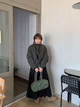 ピボットフラワーコーデュロイバンディングロングスカート