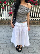 Noir One-Shoulder T