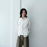 Japanese Clean Fit Refreshing Textured Solid Light Shirt