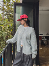 Prague wool hair cardigan