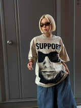 SUPORT グラフィックオーバーサイズTシャツ