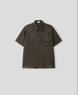 [S/S] Western シースルーリンクルシャツ(3color)