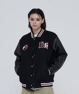 DEMON CAT VARSITY JACKET - [BLACK]
