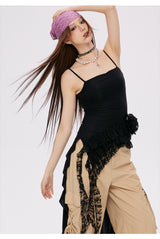 Eyelet Lace Frill Camisole Top
