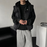 OWN Knitwear Hooded Padded Vest (2 colors)