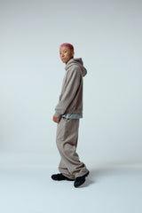 Side surfboard damage washing sweat pants (ash grey)