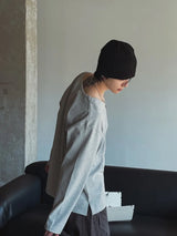 [1+1] ヌーク ベーシック Uネック ロングスリーブ Tシャツ