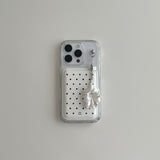 ホワイトドット MagSafe カードウォレット + MagSafe ケース