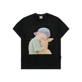 24FW ラビットハグボーイベビーフェイス半袖Tシャツ (OVERSEAS EXCLUSIVE) ブラック