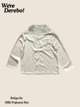Beige kt Silk Pajama Set