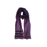 Sheer Wrinkle Frill Long Scarf (purple)
