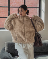 Lolo High Neck Fur Hooded Jumper