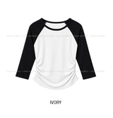 トーンズシャーリングラグランスリークォーターTシャツ