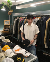 No.1818 2way roll up half SHIRT (3color)