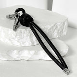 ss-Volume leather rope keyRing_black